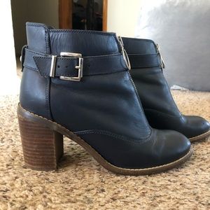 Navy Blue Office London Booties